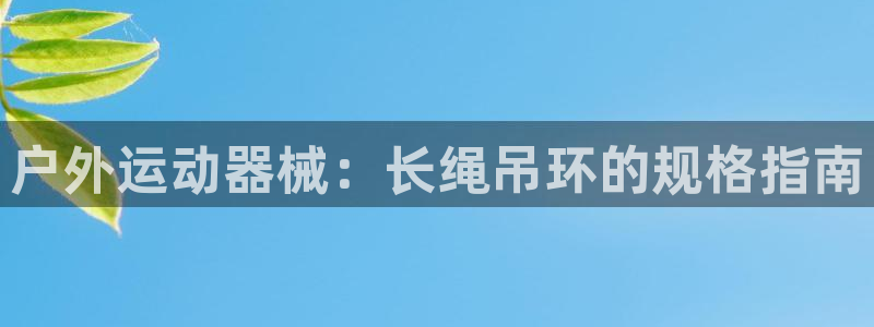 尊龙z6官网ag：户外运动器械：长绳吊环的规格指南